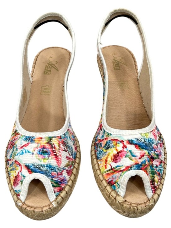 Azura Shoes - Azura by Spring Step Jeanette Floral Espadrille Wedge Sandals Size 41